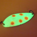 Vintage  Seneca Little Cleo (Hula Girl) Glow, 3/4oz Glow in Dark (White / Red / Nickel) fishing spoon #2897