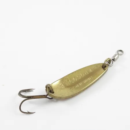 Vintage Luhr Jensen Krocodile, 1/3oz Brass fishing spoon #2899