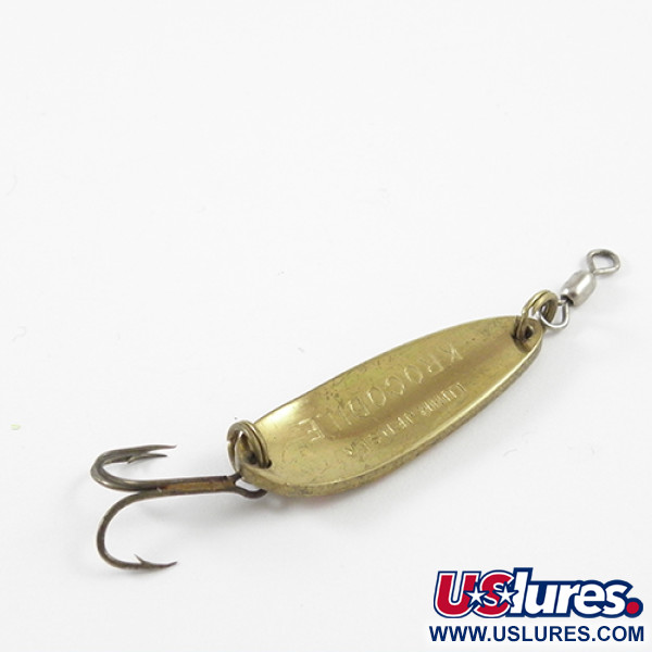 Vintage Luhr Jensen Krocodile, 1/3oz Brass fishing spoon #2899