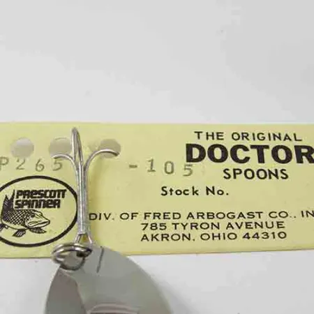 Prescott Spinner Little Doctor 265, 1/3oz Nickel fishing spoon #2915