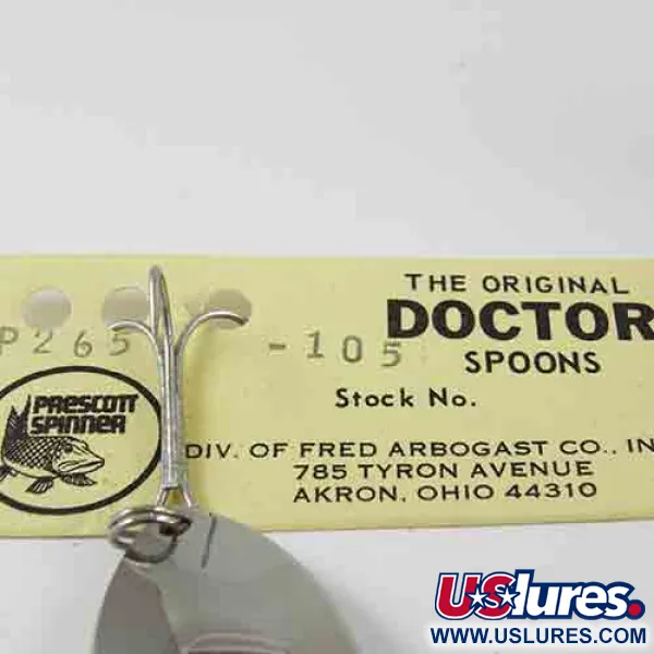Prescott Spinner Little Doctor 265, 1/3oz Nickel fishing spoon #2915