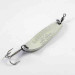 Vintage  Luhr Jensen Krocodile Die #3, 1/2oz White / Green fishing spoon #2921
