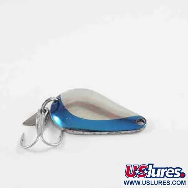 Vintage Acme K.O. Wobbler, 1/2oz Nickel / Blue fishing spoon #2923