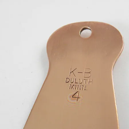 Vintage K-B Bait K-B Spoon 4, 1 1/3oz Copper fishing spoon #2930