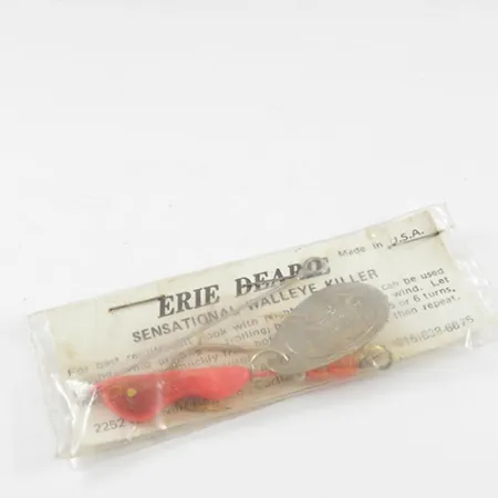 Erie Dearie Walleye Killer, 2/5oz Nickel / Red spinning lure #2932
