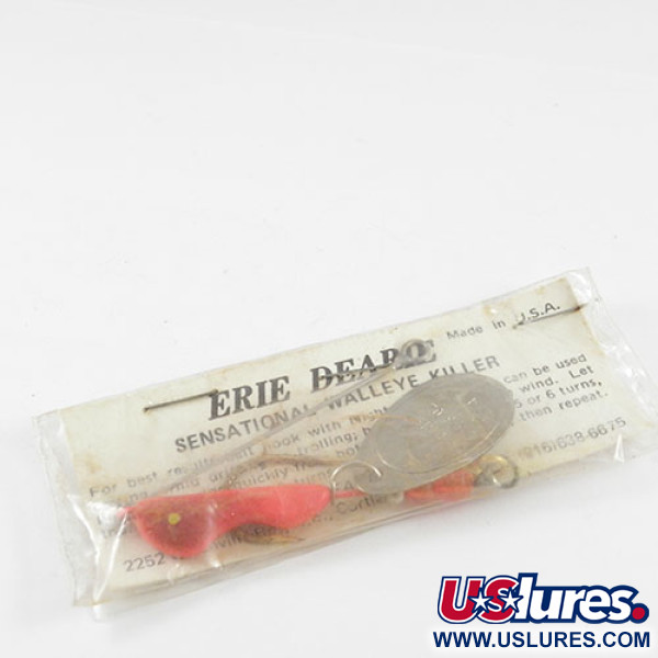   Erie Dearie Walleye Killer, 2/5oz Nickel / Red spinning lure #2932