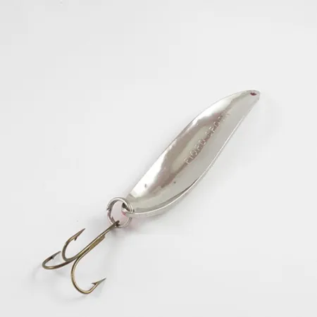 Vintage Acme Fiord Spoon, 3/4oz Nickel / Orange fishing spoon #2938