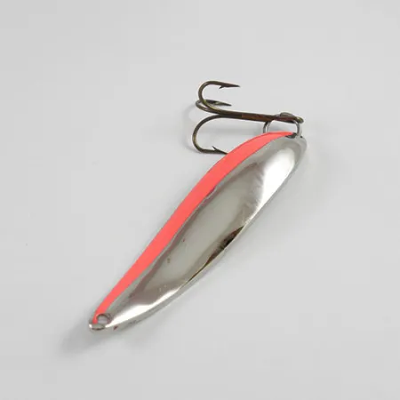 Vintage Acme Fiord Spoon, 3/4oz Nickel / Orange fishing spoon #2938