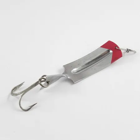 Vintage South Bend Flipit 625, 1/3oz Nickel / Red fishing spoon #2939