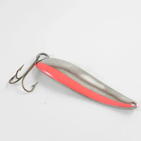 Vintage Acme Fiord Spoon, 3/4oz Nickel / Orange fishing spoon #2940