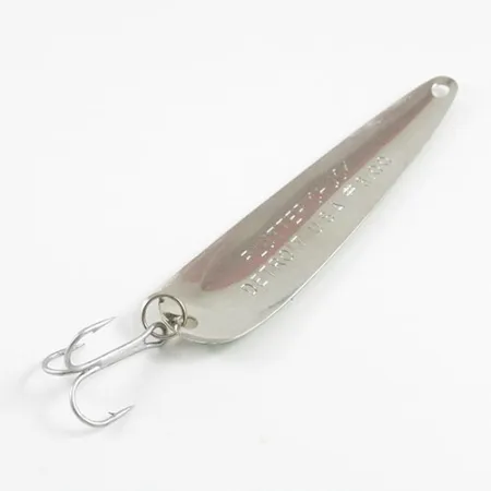 Vintage Eppinger Dardevle Flutter-Chuck, 1/4oz Nickel / Yellow / Green fishing spoon #2942