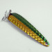 Vintage  Eppinger Dardevle Flutter-Chuck, 1/4oz Nickel / Yellow / Green fishing spoon #2942