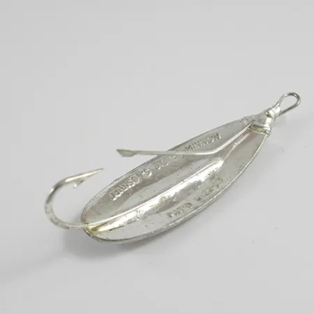 Vintage Johnson johnson Silver Minnow, 3/16oz Silver fishing spoon #2946