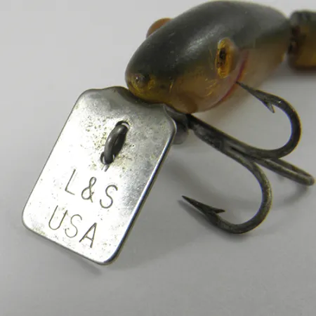 Vintage L&S Bait Mirro lure MirrOlure Bass-master, 1/16oz Golden Natural fishing lure #2949
