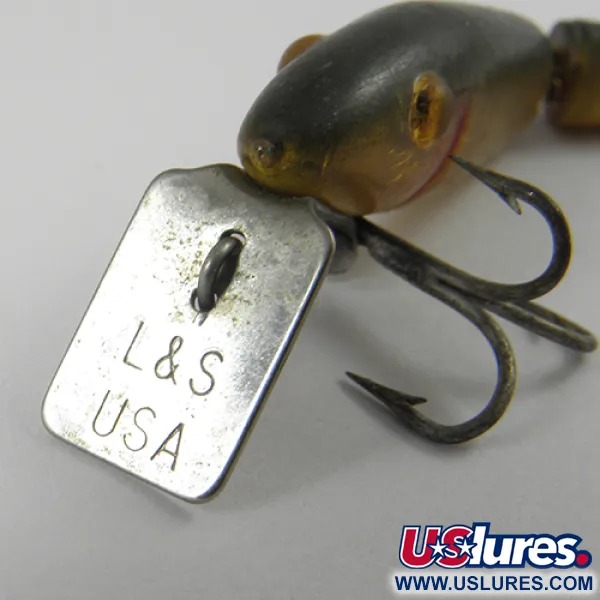 Vintage L&S Bait Mirro lure MirrOlure Bass-master, 1/16oz Golden Natural fishing lure #2949