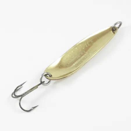 Vintage Luhr Jensen Krocodile Die #4, 1/2oz Hammered Brass fishing spoon #2956