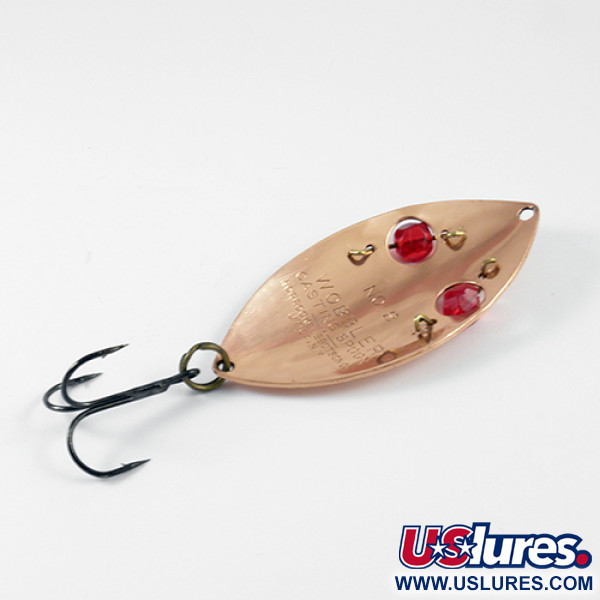 Vintage   Horrocks-Ibbotson Wobbler , 3/4oz Copper / Red Eyes fishing spoon #2958