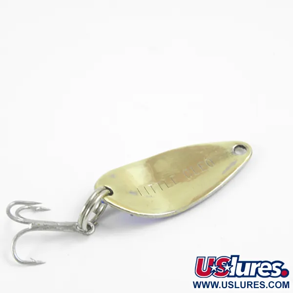 Vintage Seneca Little Cleo, 1/8oz Gold / Blue fishing spoon #2972