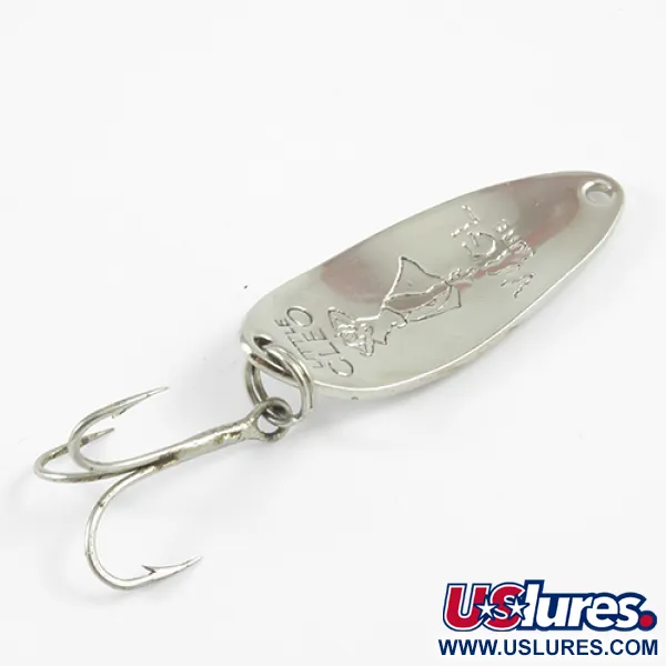 Vintage Seneca Little Cleo (Hula Girl), 1/3oz Nickel fishing spoon #2973