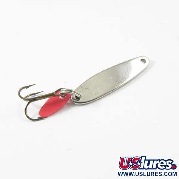 Vintage Bay de Noc Swedish pimple, 1/16oz Nickel fishing spoon #2983