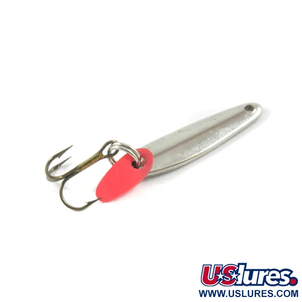 Vintage Bay de Noc Swedish pimple, 1/16oz Nickel fishing spoon #2983