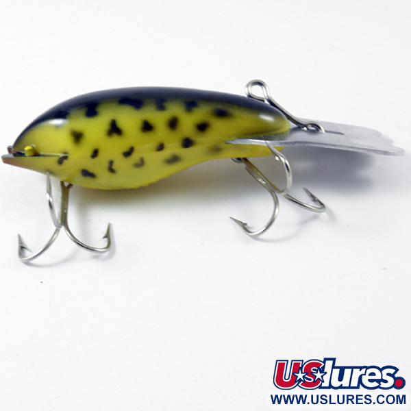 Vintage   Fred Arbogast Mud Bug , 1/2oz Yellow / Black fishing lure #2985