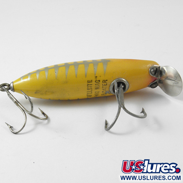 Vintage  Millsite Tackle Millsite Wig Wag Floater , 2/5oz Yellow / Red fishing lure #2987