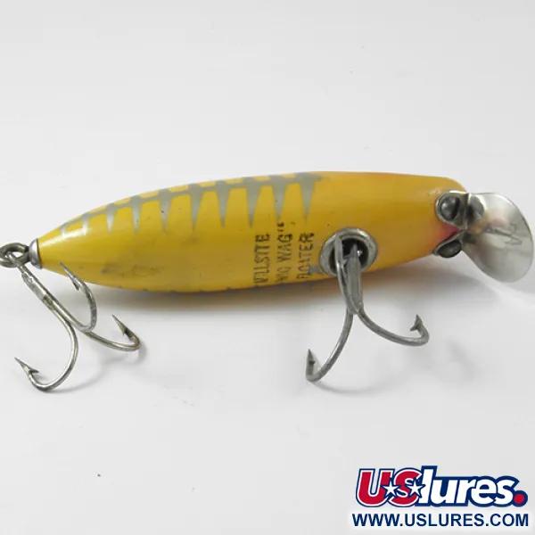 Vintage  Millsite Tackle Millsite Wig Wag Floater , 2/5oz Yellow / Red fishing lure #2987