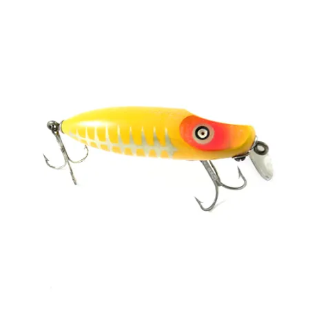 Vintage Millsite Tackle Millsite Wig Wag Floater , 2/5oz Yellow / Red fishing lure #2987