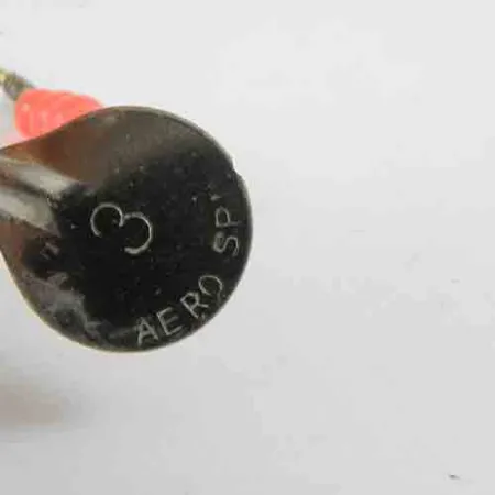 Vintage Aeroplane Spinner Aero spin 3, 1/8oz Nickel / Red / Golden fishing #2992