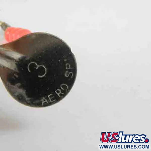 Vintage  Aeroplane Spinner Aero spin 3, 1/8oz Nickel / Red / Golden fishing #2992