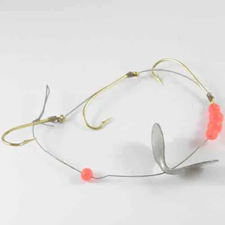 Vintage Aeroplane Spinner Aero spin 3, 1/8oz Nickel / Red / Golden fishing #2992