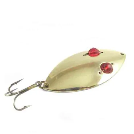 Vintage Hofschneider Red Eye Wiggler, 3/4oz Brass fishing spoon #2994