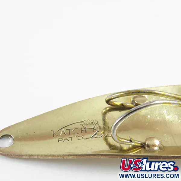 Vintage  Other Weedless Katch King, 1/3oz Hammered Brass fishing spoon #2996