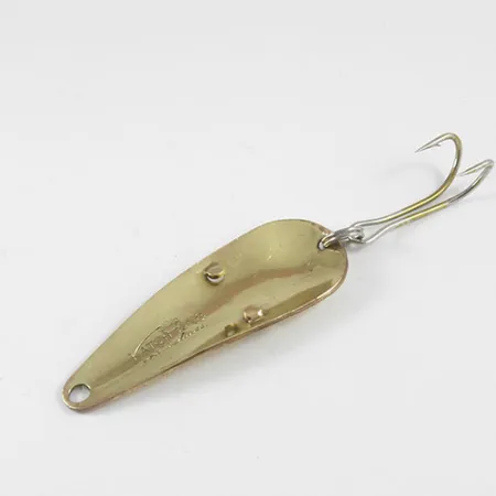 Vintage Other Weedless Katch King, 1/3oz Hammered Brass fishing spoon #2996
