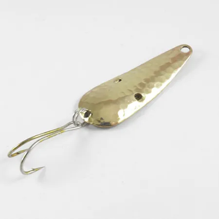Vintage Other Weedless Katch King, 1/3oz Hammered Brass fishing spoon #2996