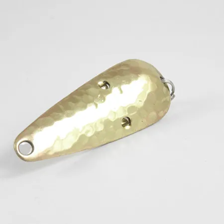 Vintage Other Weedless Katch King, 1/3oz Hammered Brass fishing spoon #2996