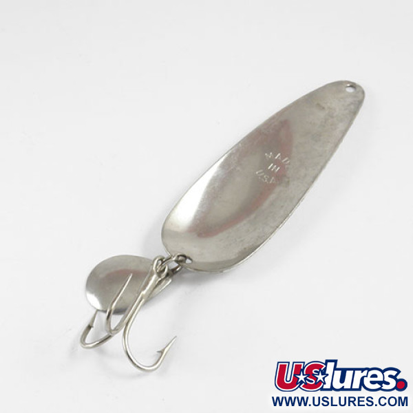 Vintage  Worth Chippewa, 3/4oz Steel Pearl / Nickel fishing spoon #2998