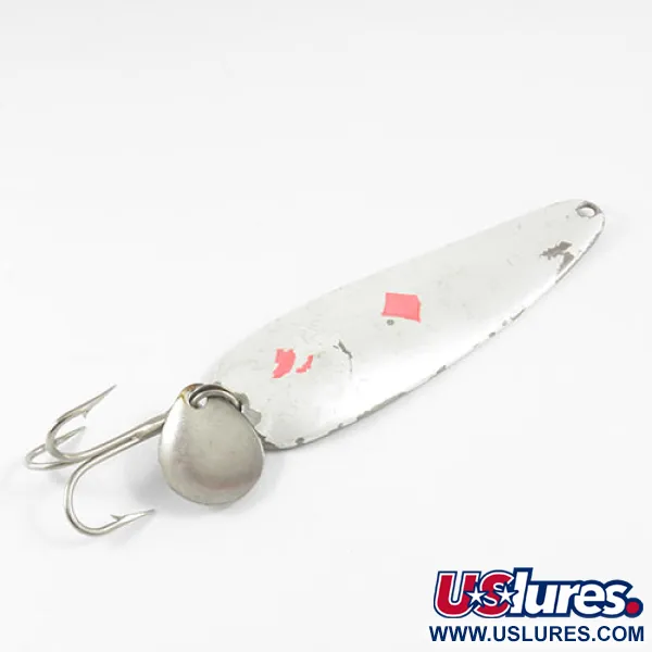 Vintage  Worth Chippewa, 3/4oz Steel Pearl / Nickel fishing spoon #2998