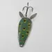 Vintage  Marathon Bait Company Marathon, 2/5oz Frog (Green / Yellow / Nickel) fishing spoon #3016