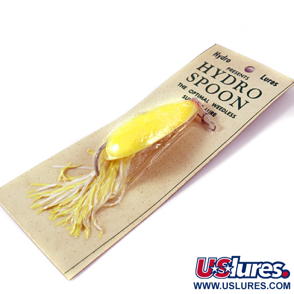  Hydro Lures Weedless Hydro Spoon, 3/5oz Yellow fishing spoon #3018