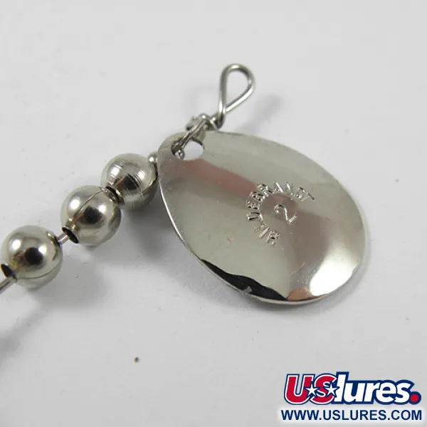 Vintage  Hildebrandt Spinners Hildebrandt 2, 3/16oz Nickel / Yellow spinning lure #3019