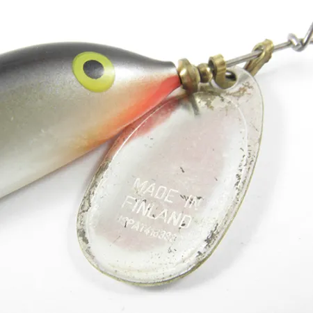 Vintage Blue Fox Vibrax Minnow Spin 2, 1/4oz Silver spinning lure #3031