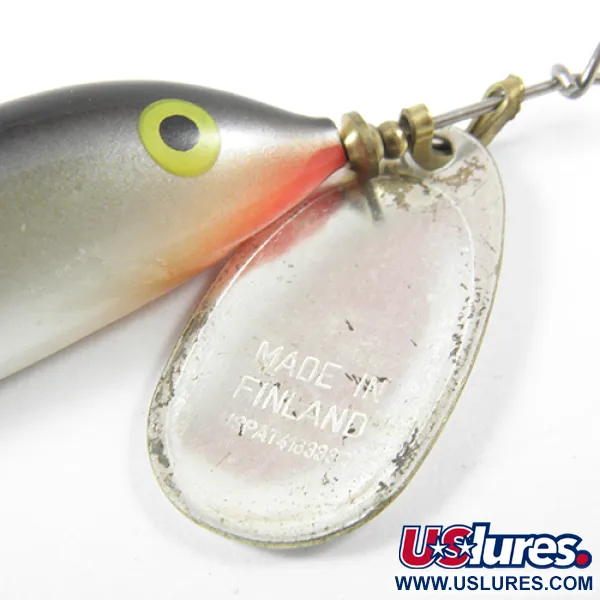 Vintage Blue Fox Vibrax Minnow Spin 2, 1/4oz Silver spinning lure #3031