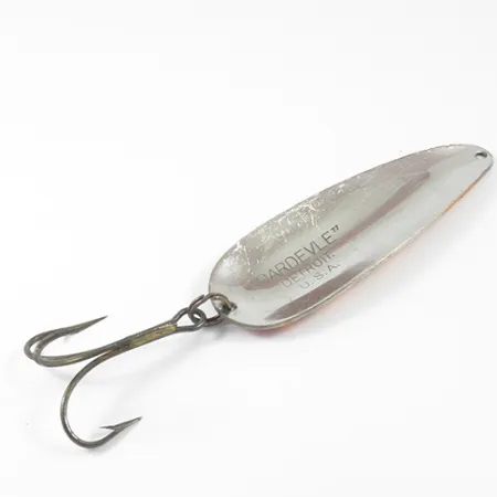 Vintage Eppinger Dardevle, 1oz Red / Orange / Nickel fishing spoon #3044