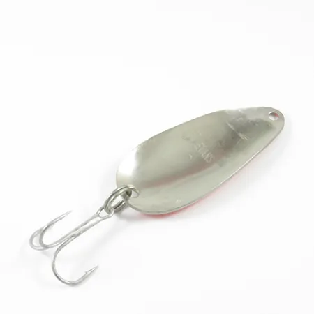 Vintage Glen Evans Evans, 3/4oz Red / White / Nickel fishing spoon #3048