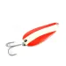 Vintage  Glen Evans Evans, 3/4oz Red / White / Nickel fishing spoon #3048