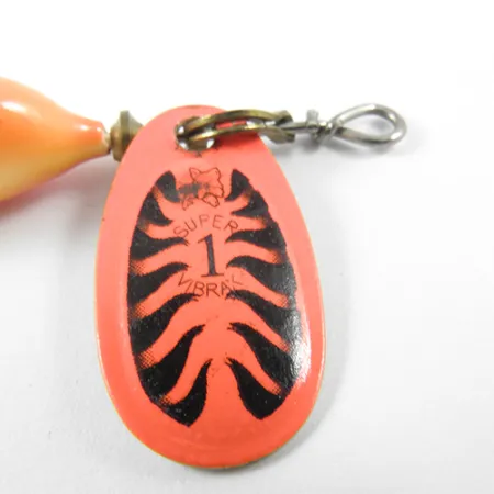Vintage Blue Fox Vibrax Minnow Spin 1, 1/8oz Fire Tiger spinning lure #3063