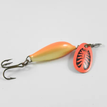 Vintage Blue Fox Vibrax Minnow Spin 1, 1/8oz Fire Tiger spinning lure #3063