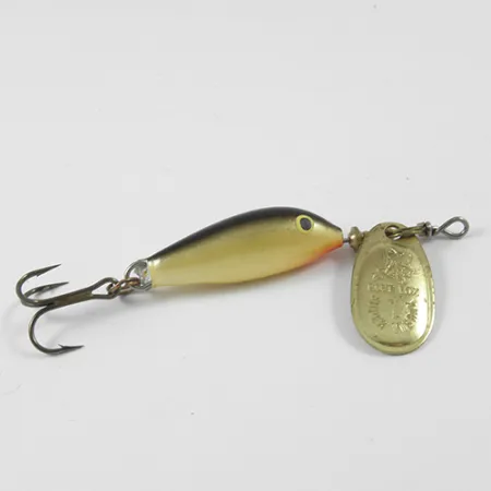 Vintage Blue Fox Vibrax Minnow Spin 1, 1/8oz Brass spinning lure #3064